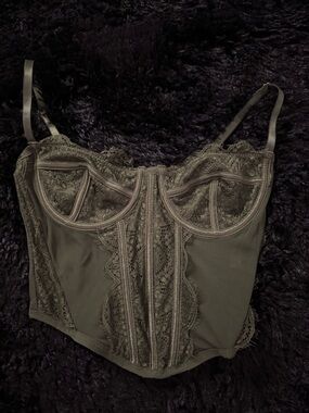 PacSun Olive Lace Trim Cami